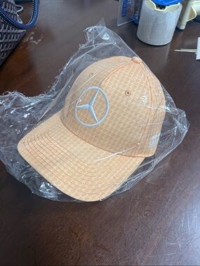Mercedes-Benz Embroidered Logo Peach Baseball Cap